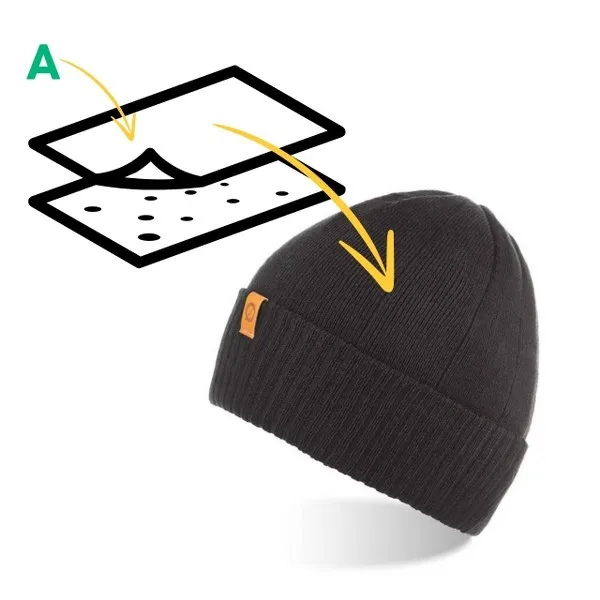 Męska czapka zimowa Brødrene cz8 czarna 9922