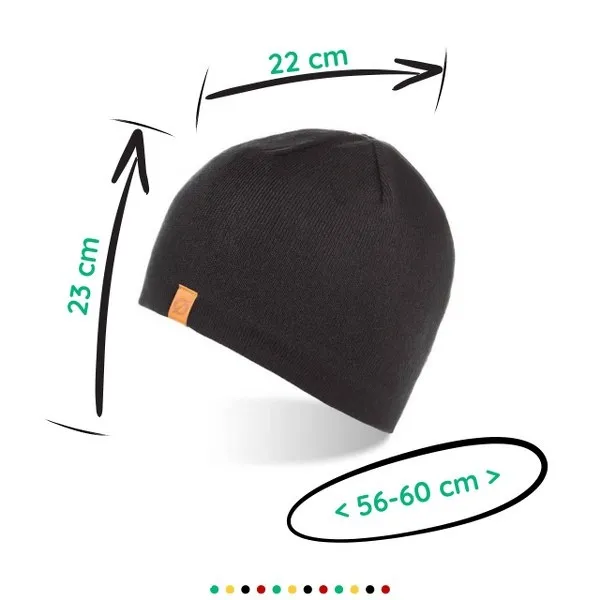 Zimowa czapka męska z polarem Brødrene cz1 czarna 9912