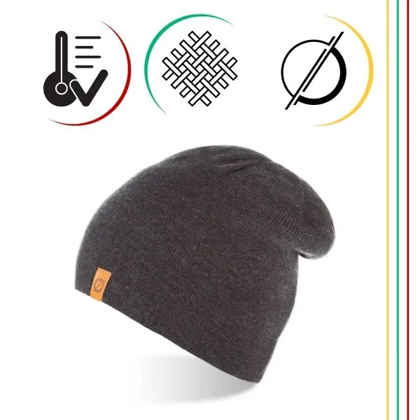 Klasyczna męska czapka zimowa Brødrene cz4 c. szara 9915