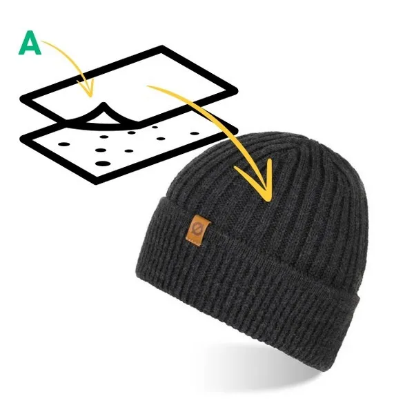 Męska czapka zimowa beanie Brødrene cz12 c. szary 9929