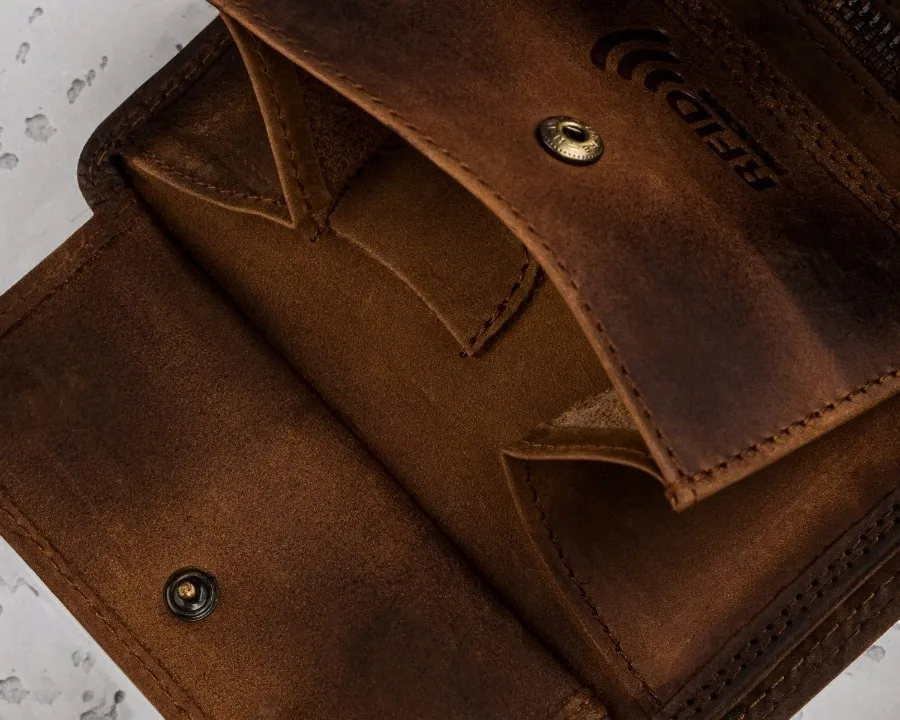 Portfel skórzany N4C-VIN-14 brązowy