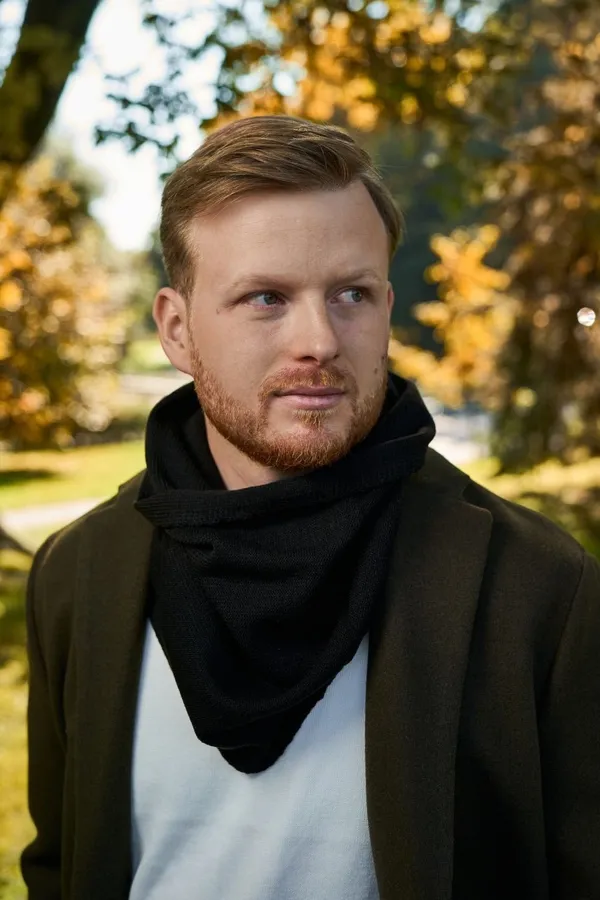 Zestaw zimowy Brødrene czapka komin 103125 czarny