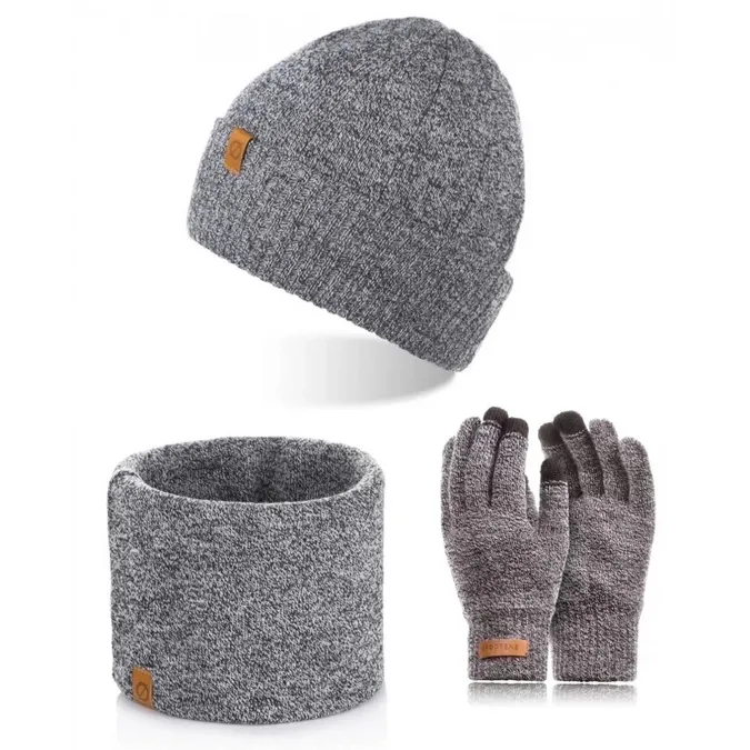 Komplet zimowy Brødrene 103152 j. szary