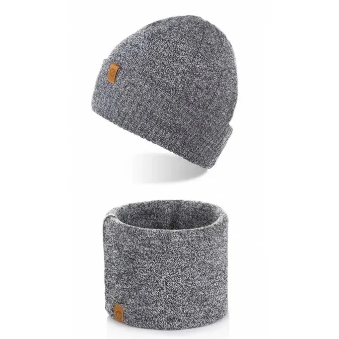 Komplet zimowy Brødrene 103121 j. szary
