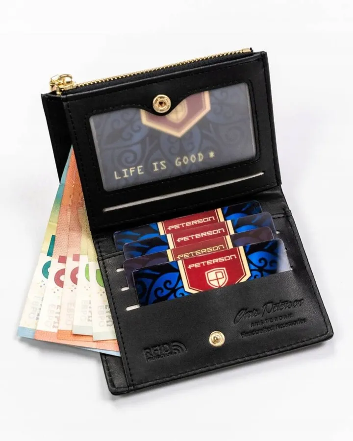 Mały portfel-portmonetka damska ze skóry ekologicznej — Peterson