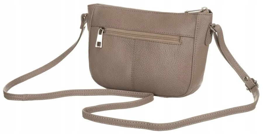 Skórzana torebka Peterson PTN CF4-DS beżowa