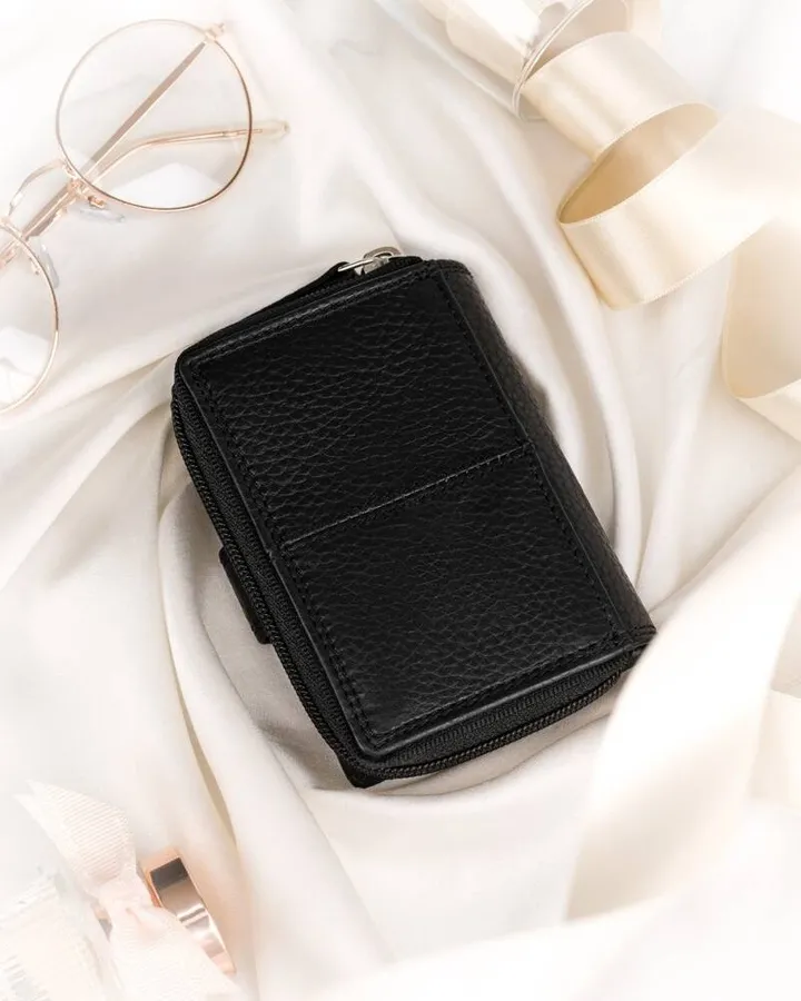 Shopperka skórzana i portfel Peterson PTN 6104-DS czarna