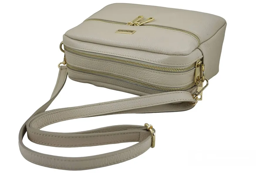 Listonoszka skórzana BARBERINI'S 979-10 j. beżowa