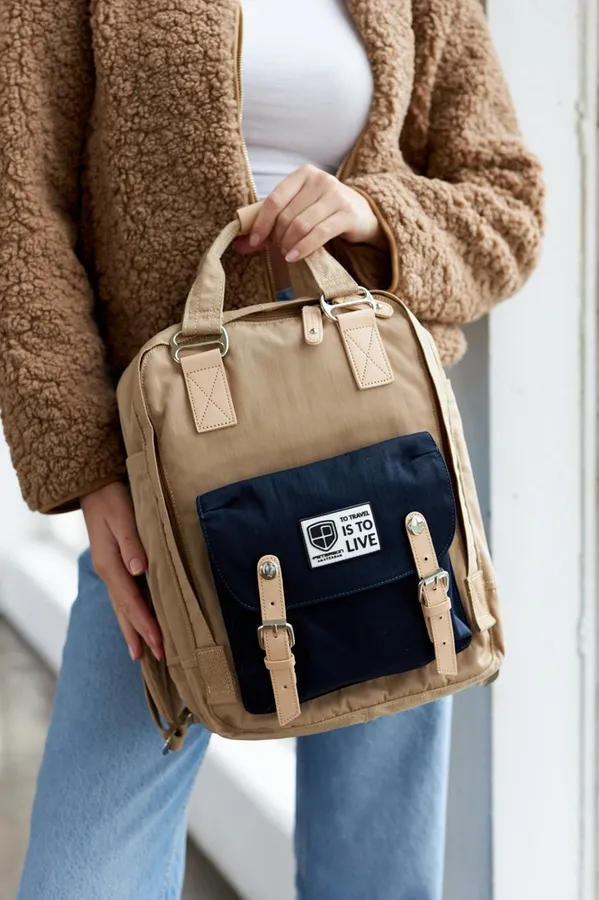 Plecak miejski Peterson PTN 2023-4 beżowy