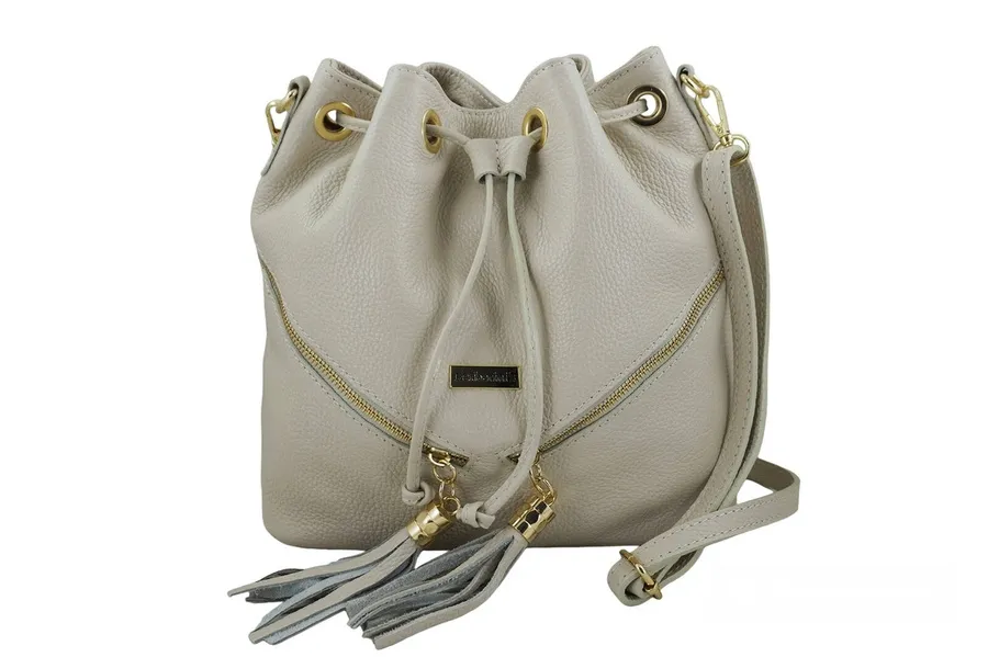 Worek skórzany boho BARBERINI'S 977-10 j. beżowy