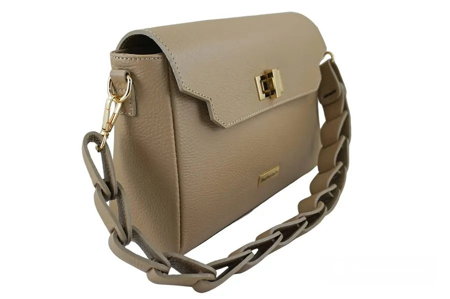 Listonoszka skórzana BARBERINI'S 981-2 beżowa