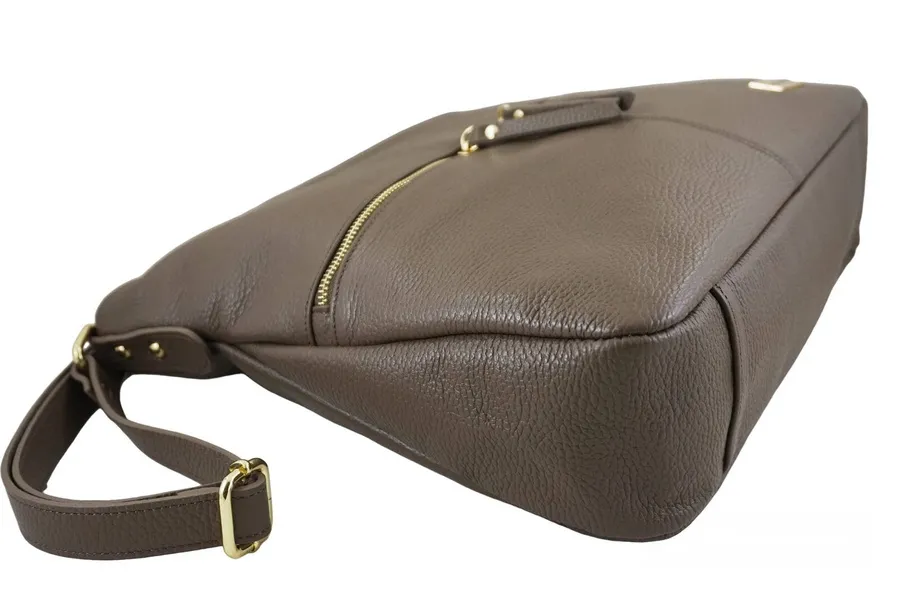 Shopperka skórzana BARBERINI'S c. beżowa 983-9