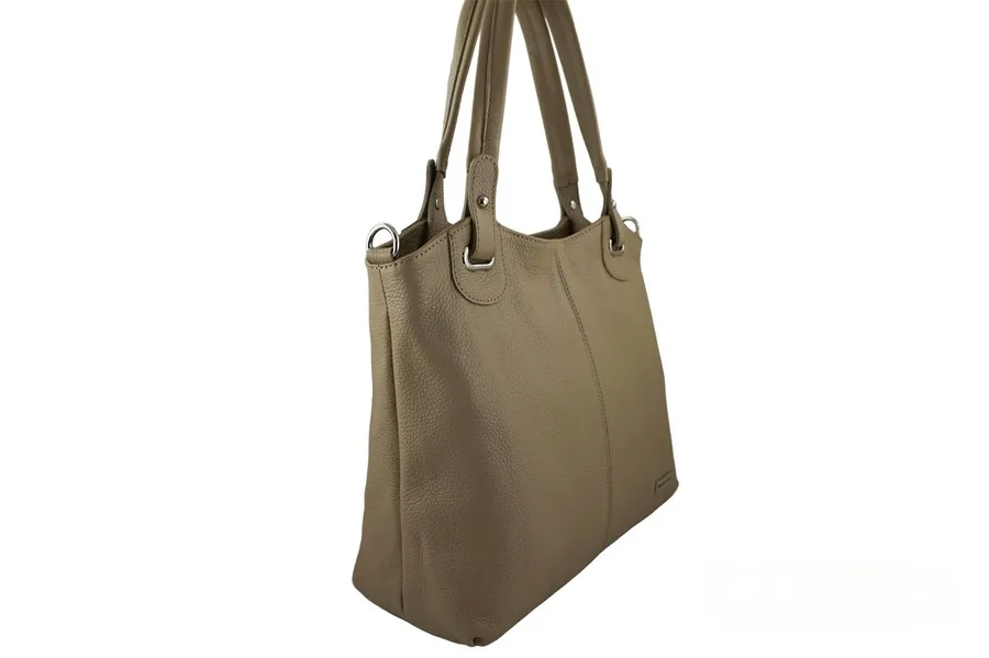 Shopperka skórzana BARBERINI'S 982-2 beżowa