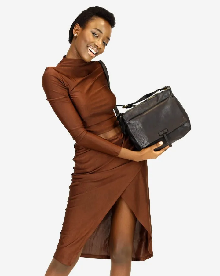 Listonoszka skórzana MARCO MAZZINI czarna vs50a