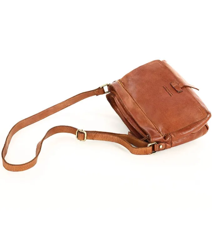 Listonoszka skórzana MARCO MAZZINI brązowa vs50b