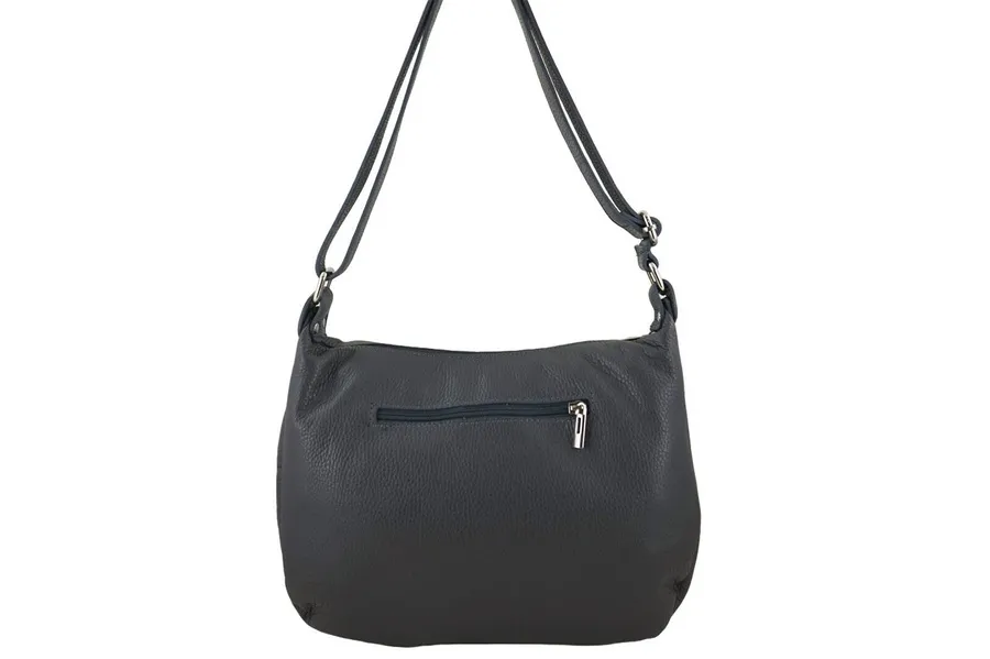 Shopperka skórzana BARBERINI'S c. szara 980-28