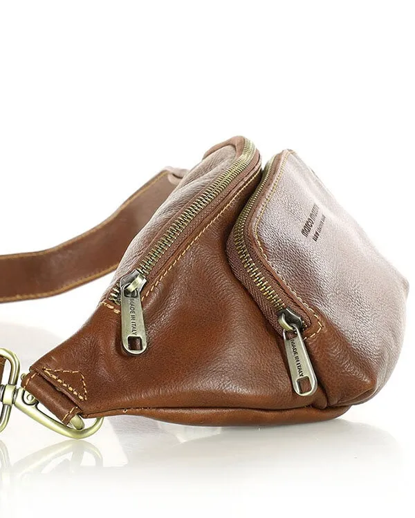 Nerka skórzana MARCO MAZZINI brązowa L249b