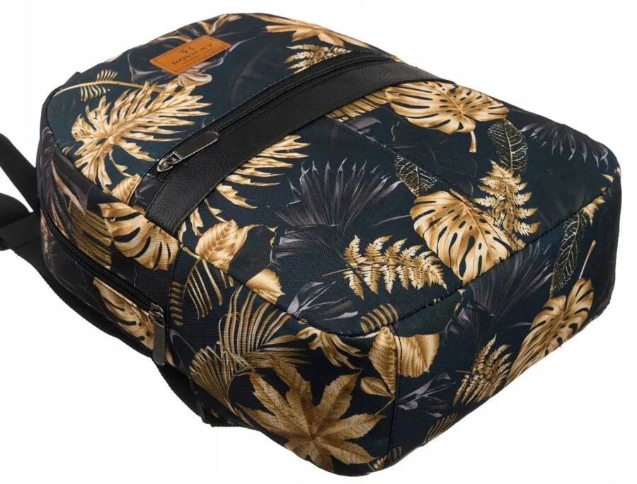 Plecak damski Rovicky R-PL15601 print złoty