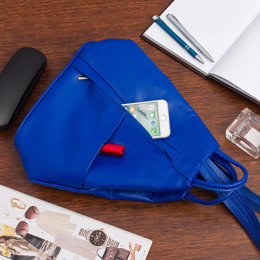 Plecak skórzany Vera Pelle T52 chabrowy