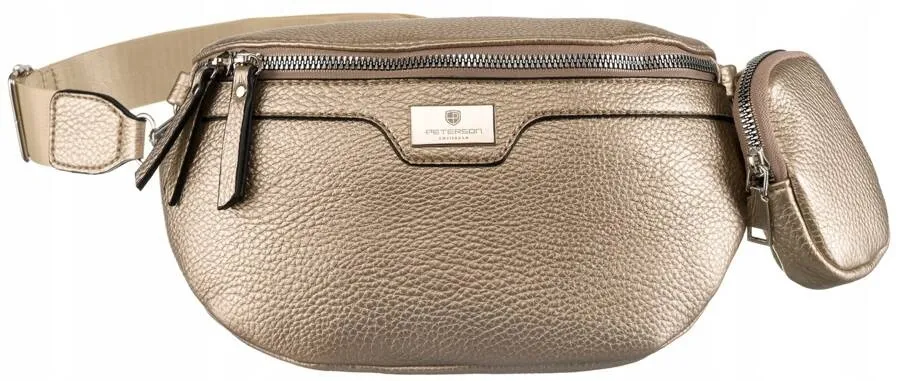 Saszetka damska nerka Peterson PTN NER-ALE-8 złota