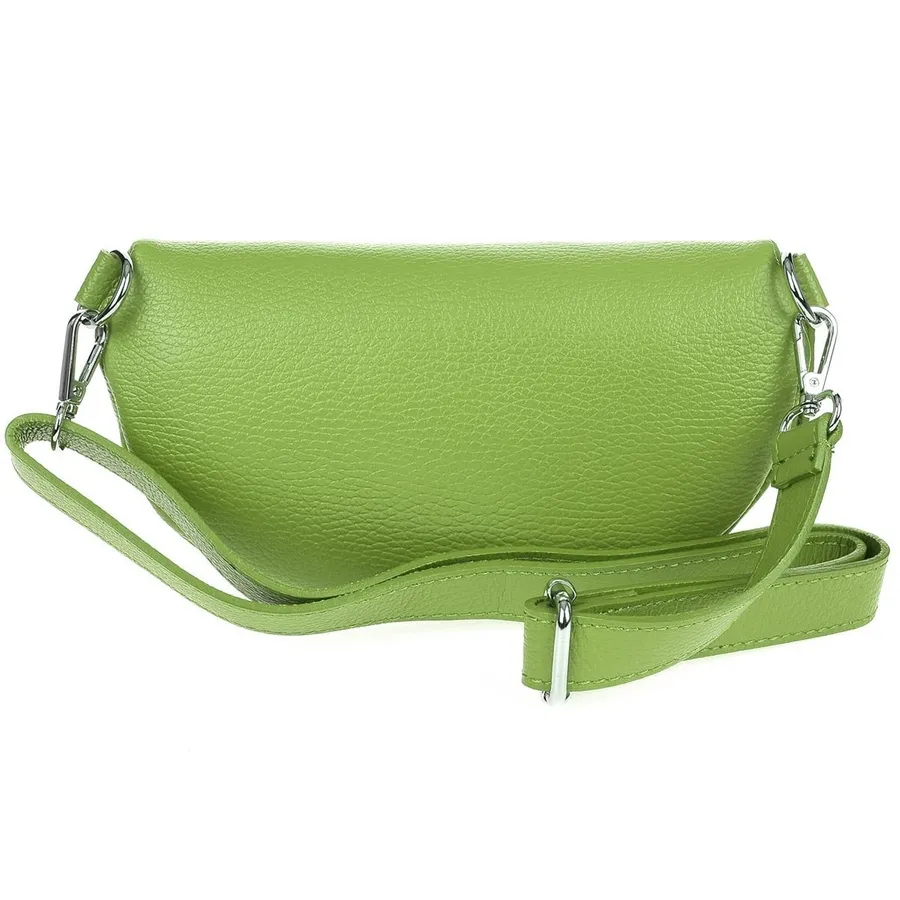 Saszetka damska nerka VERA PELLE B68 limonkowa