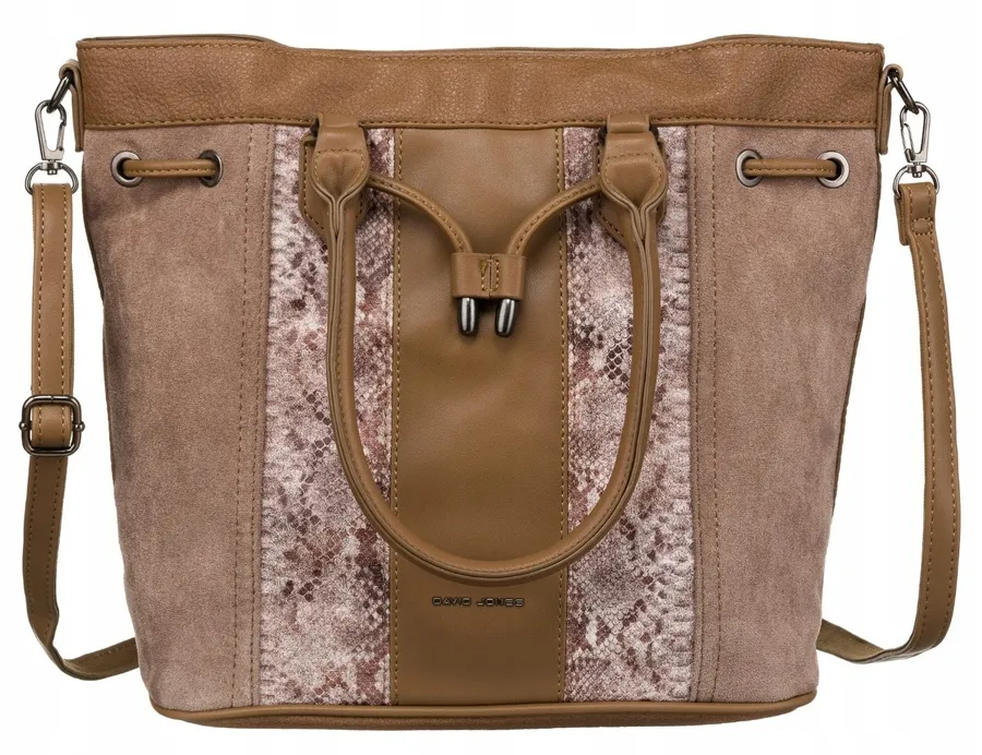 Shopperka wężowa David Jones 6885-5 j. brązowa