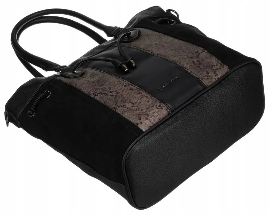 Shopperka wężowa David Jones 6885-5 czarna