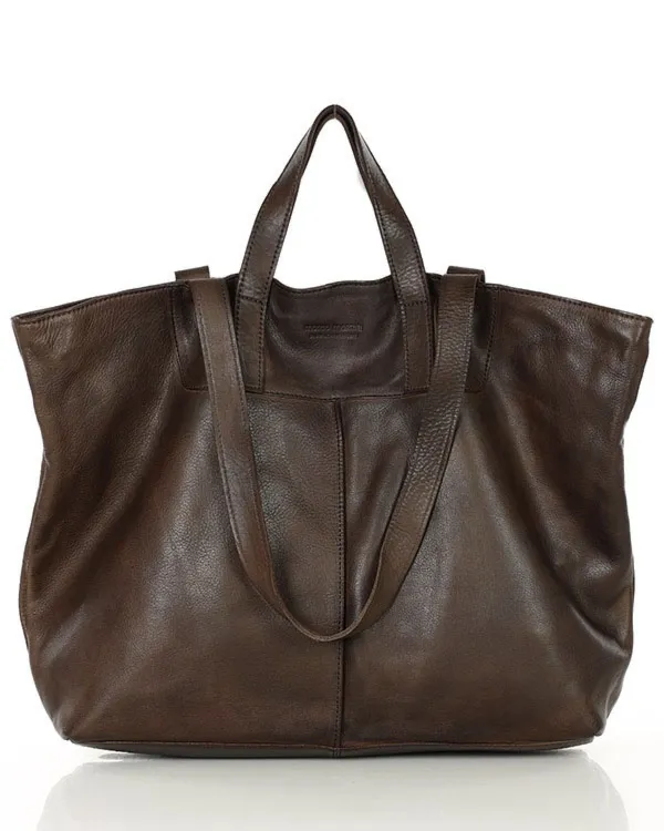 Shopperka skórzana MARCO MAZZINI c. brązowa vs56c
