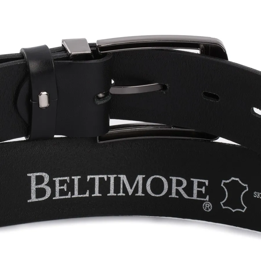 Pasek męski BELTIMORE r.105-120 cm E01 czarny
