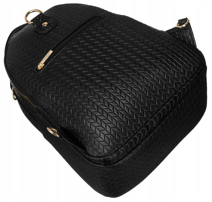 Plecak damski Peterson PTN F3606 czarny jodełka