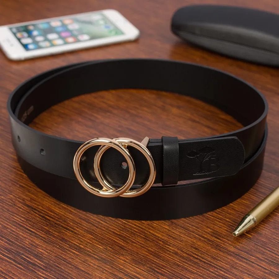 Pasek skórzany BELTIMORE B02 czarny r.85-100 cm