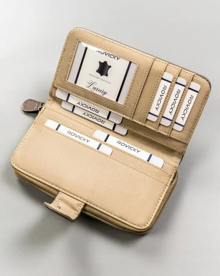 Portfel damski 4U Cavaldi N118-APU-BL beżowy