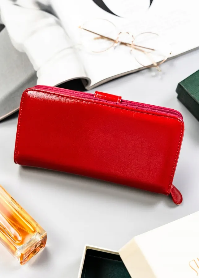 Portfel damski 4U Cavaldi N113-APU-BL c.czerwony