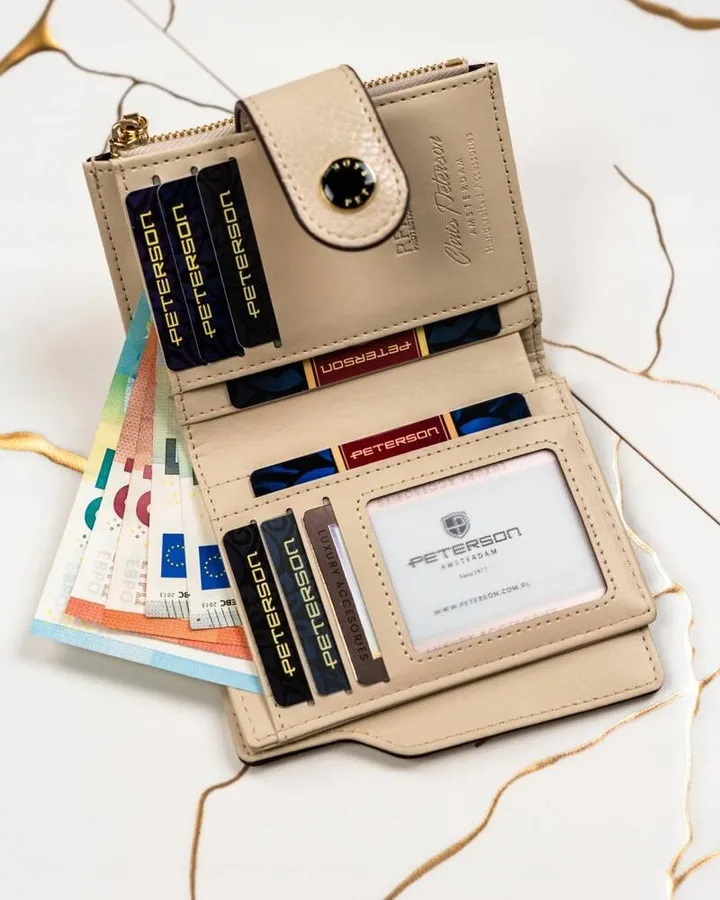 Portfel damski Peterson PTN 012-HB ecru