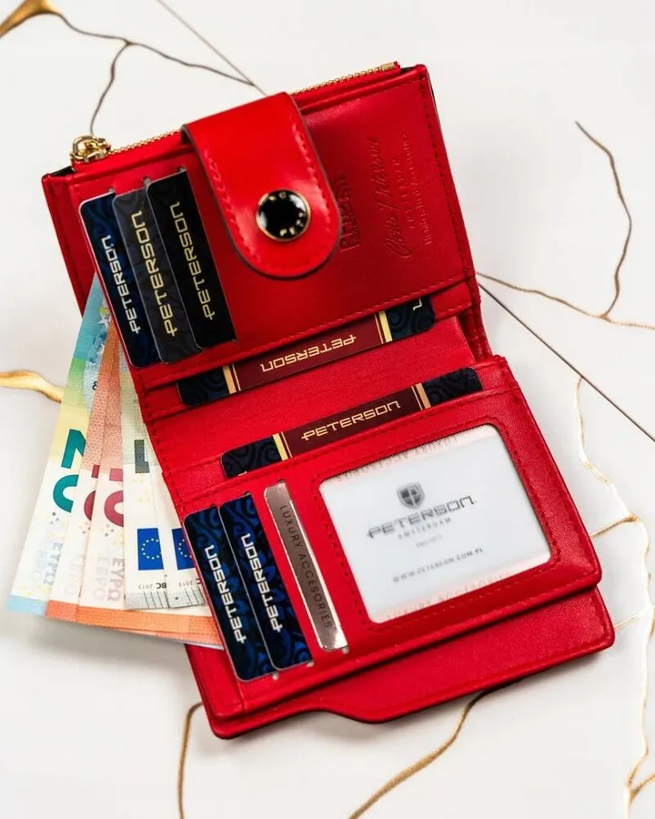 Portfel damski Peterson PTN 012-JI czerwony