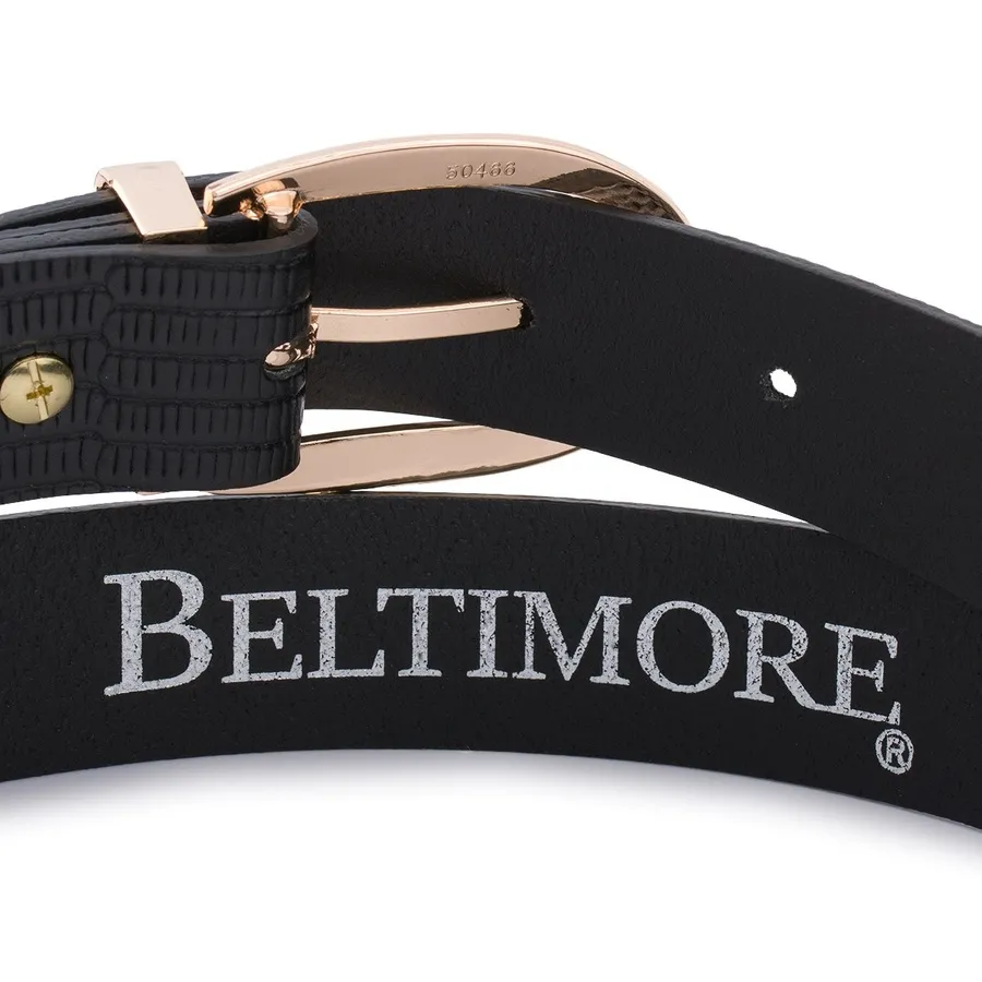 Pasek skórzany BELTIMORE r.85-100 cm D92 czarny