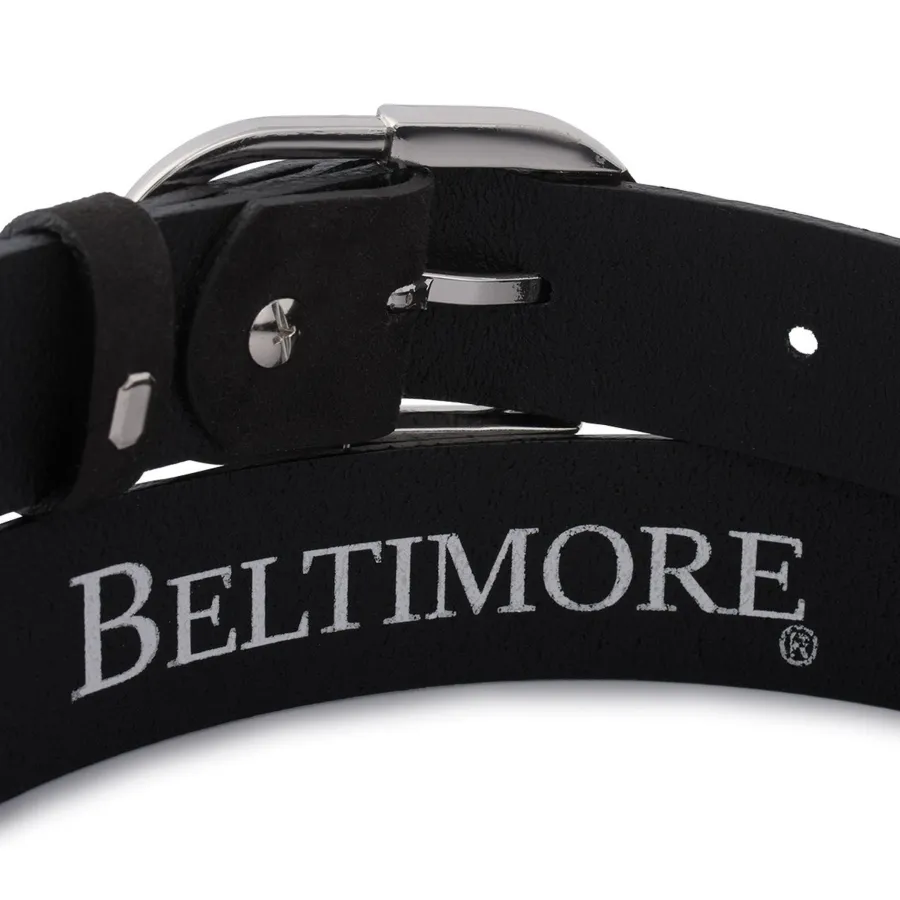 Pasek skórzany BELTIMORE r.80-95 cm D97 czarny