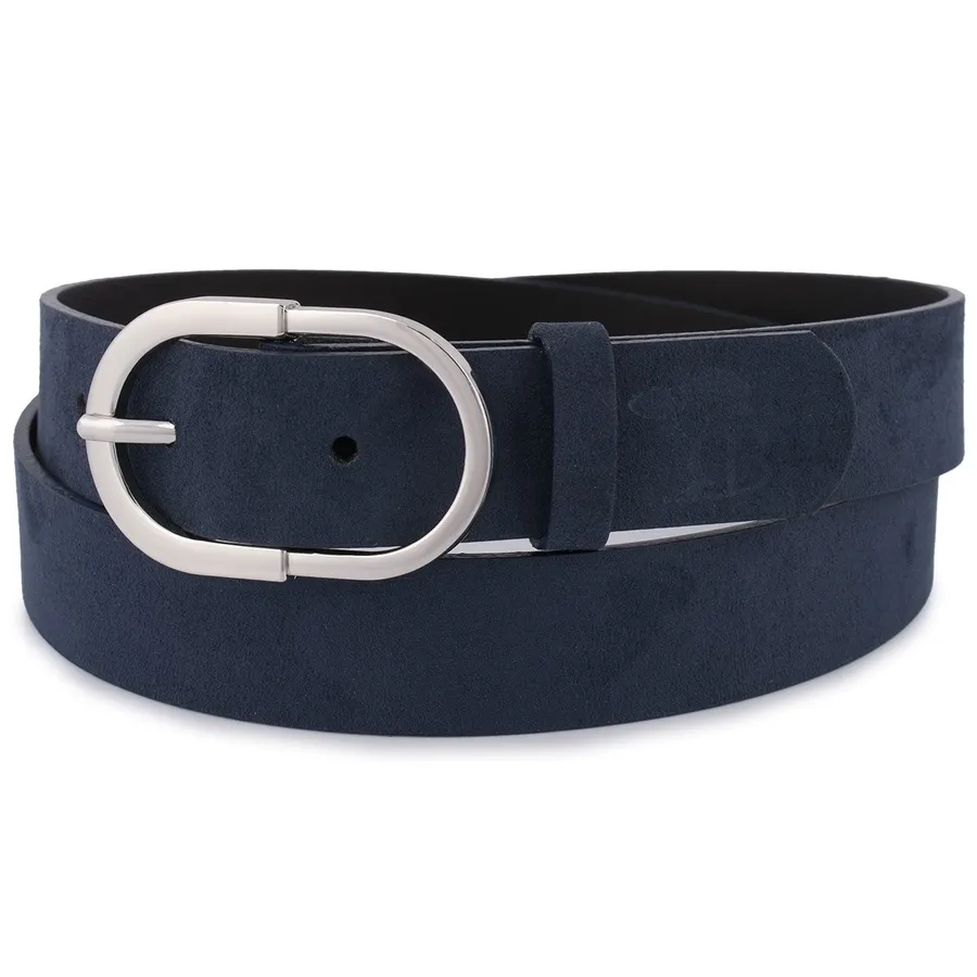 Pasek skórzany BELTIMORE r.90-105 cm D98 granatowy