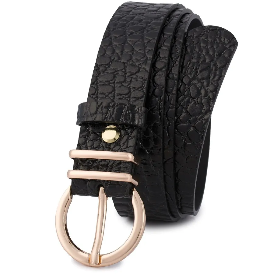 Pasek skórzany BELTIMORE r.85-100 cm E55 czarny