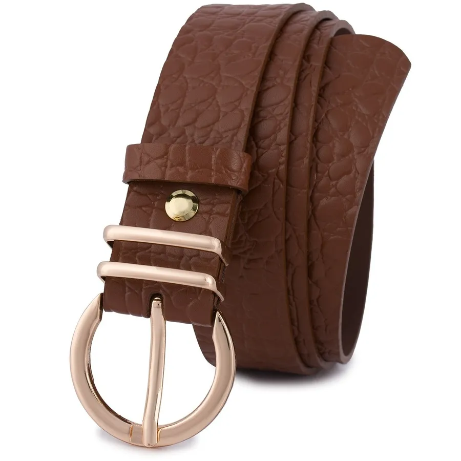 Pasek skórzany BELTIMORE r.105-120 cm E58 brązowy