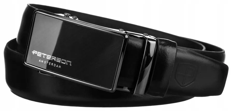 Pasek męski Peterson PTN A003 BLACK czarny