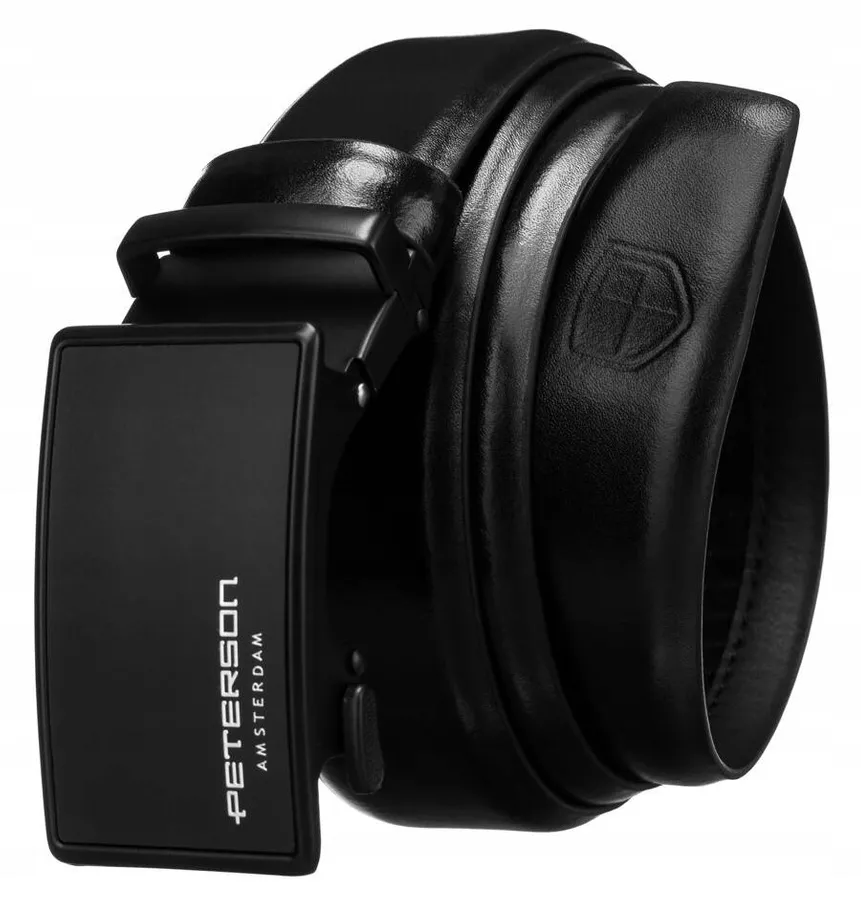 Pasek męski Peterson PTN A004 BLACK czarny