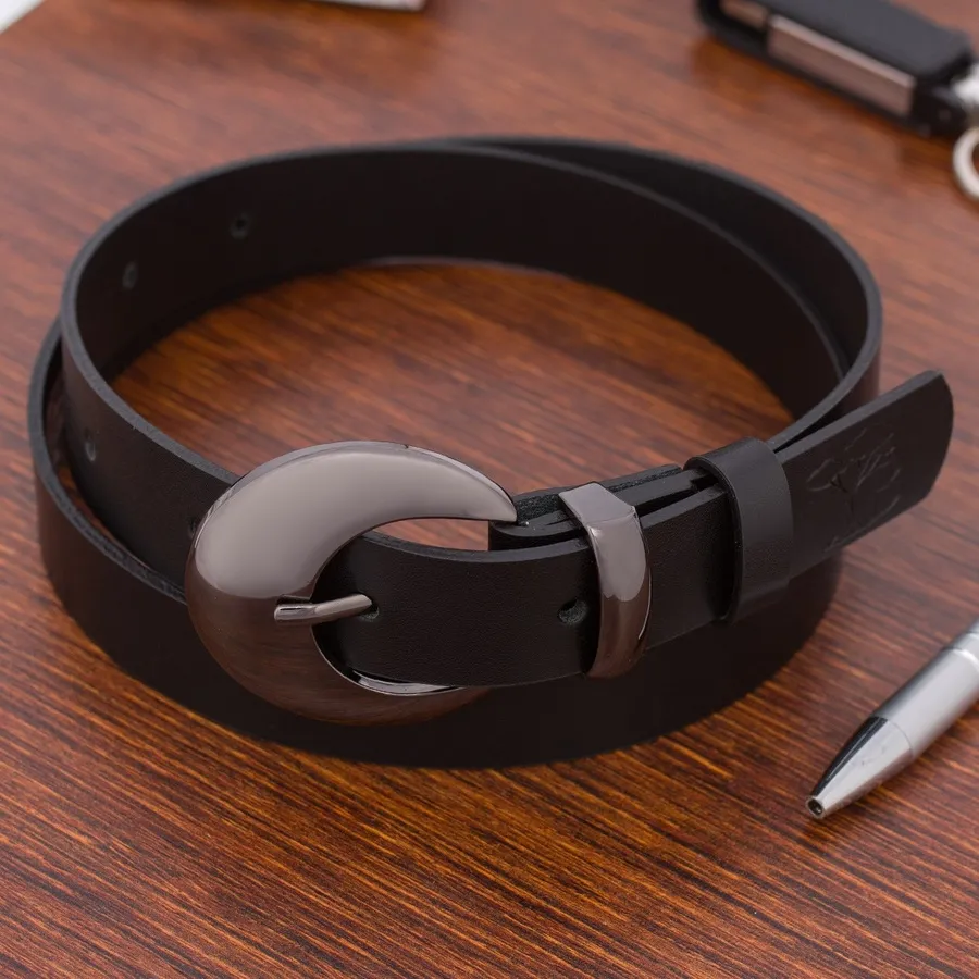 Pasek skórzany BELTIMORE r.110-125 cm O04 czarny