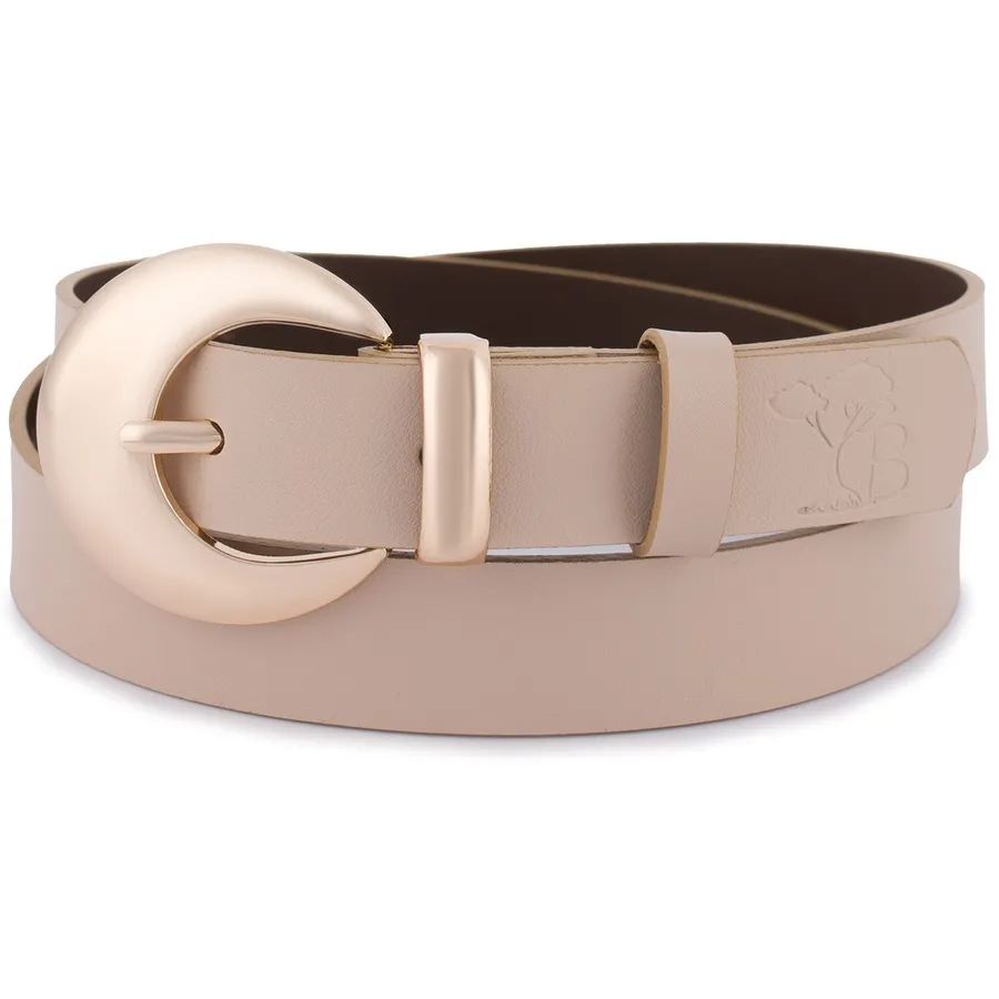 Pasek skórzany BELTIMORE r.95-110 cm O05 beżowy