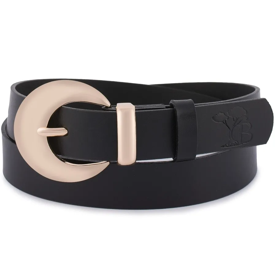 Pasek skórzany BELTIMORE r.105-120 cm O06 czarny