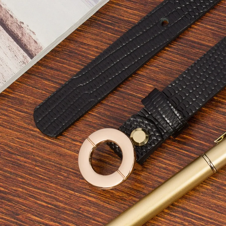 Pasek skórzany BELTIMORE r.80-95 cm O14 czarny