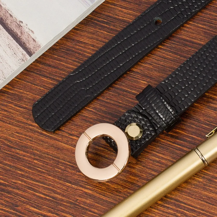 Pasek skórzany BELTIMORE r.105-120 cm O14 czarny