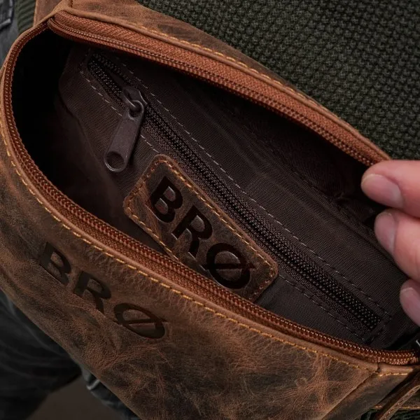 Saszetka Nerka Skórzana G-18SH/BR Brødrene Brązowa