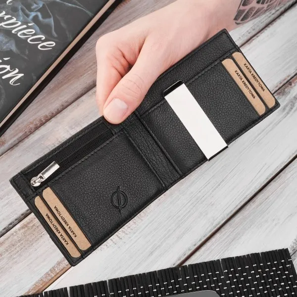 Portfel Skórzany Etui Brødrene G-11MN/BL Czarny