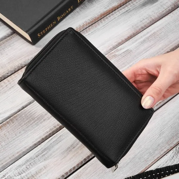 Portfel Damski Skórzany Brødrene G-12MN/BL Czarny